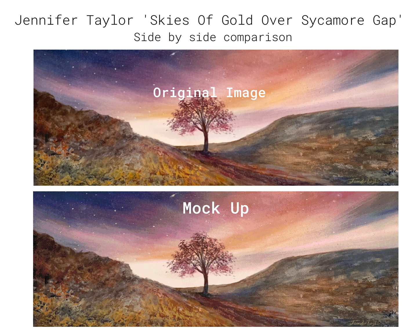 Skies Of Gold Over Sycamore Gap