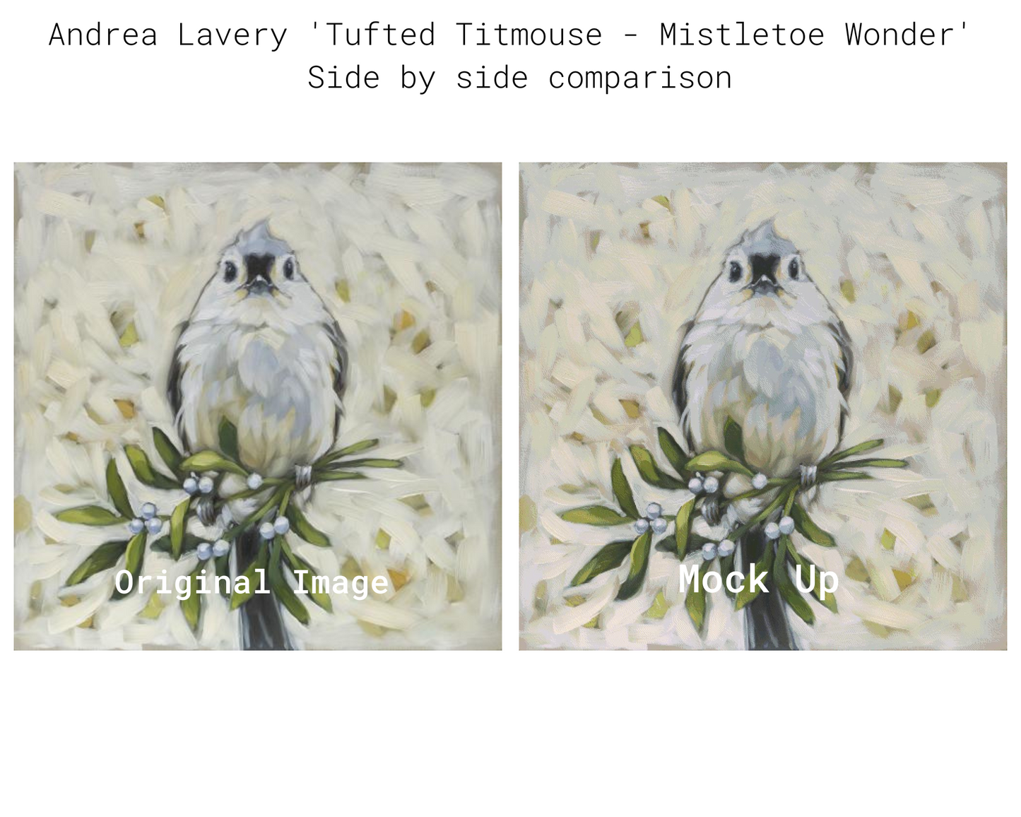 Tufted Titmouse - Mistletoe Wonder