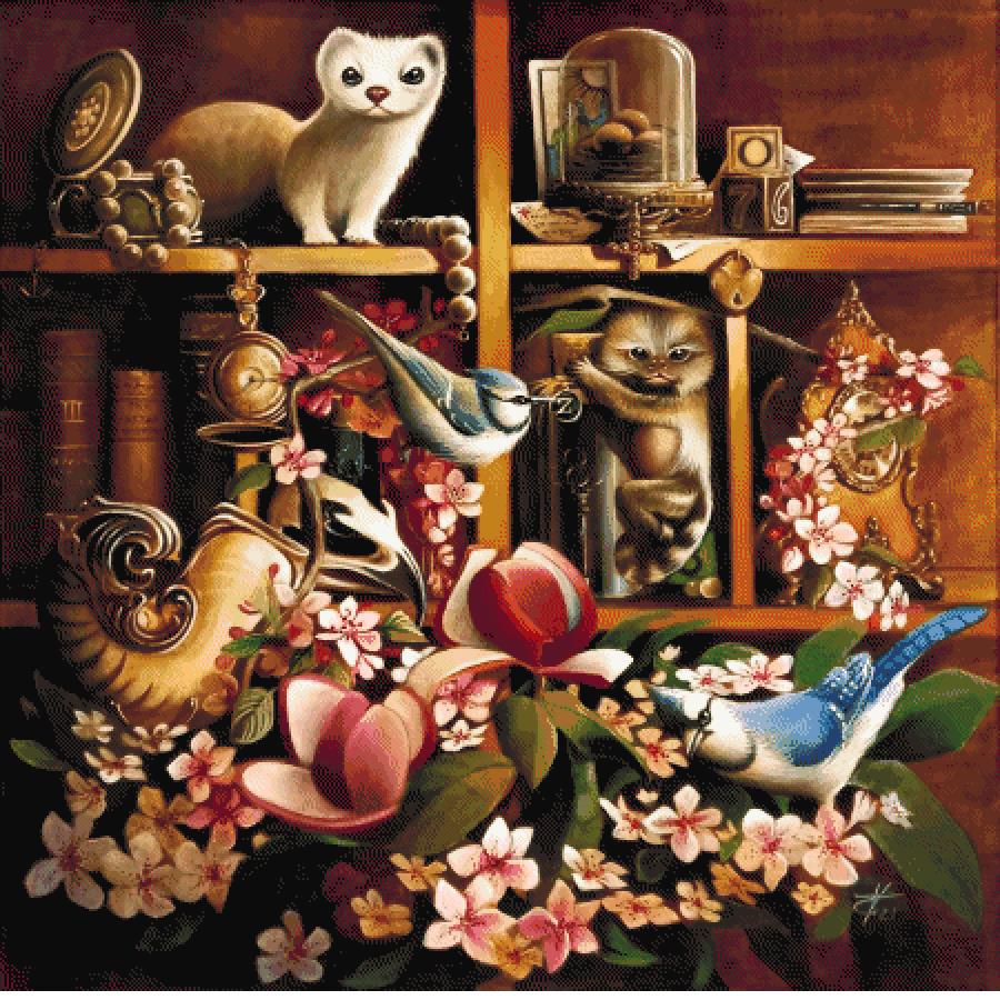 Collection Of An Eccentric In A Room Full Of Flowers