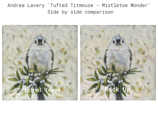Tufted Titmouse - Mistletoe Wonder