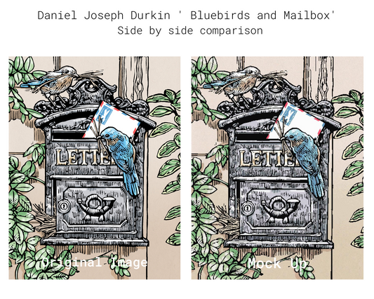 Bluebirds and Mailbox