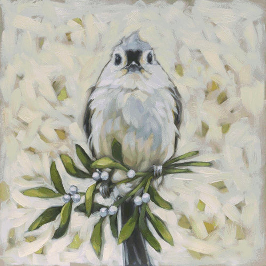 Tufted Titmouse - Mistletoe Wonder